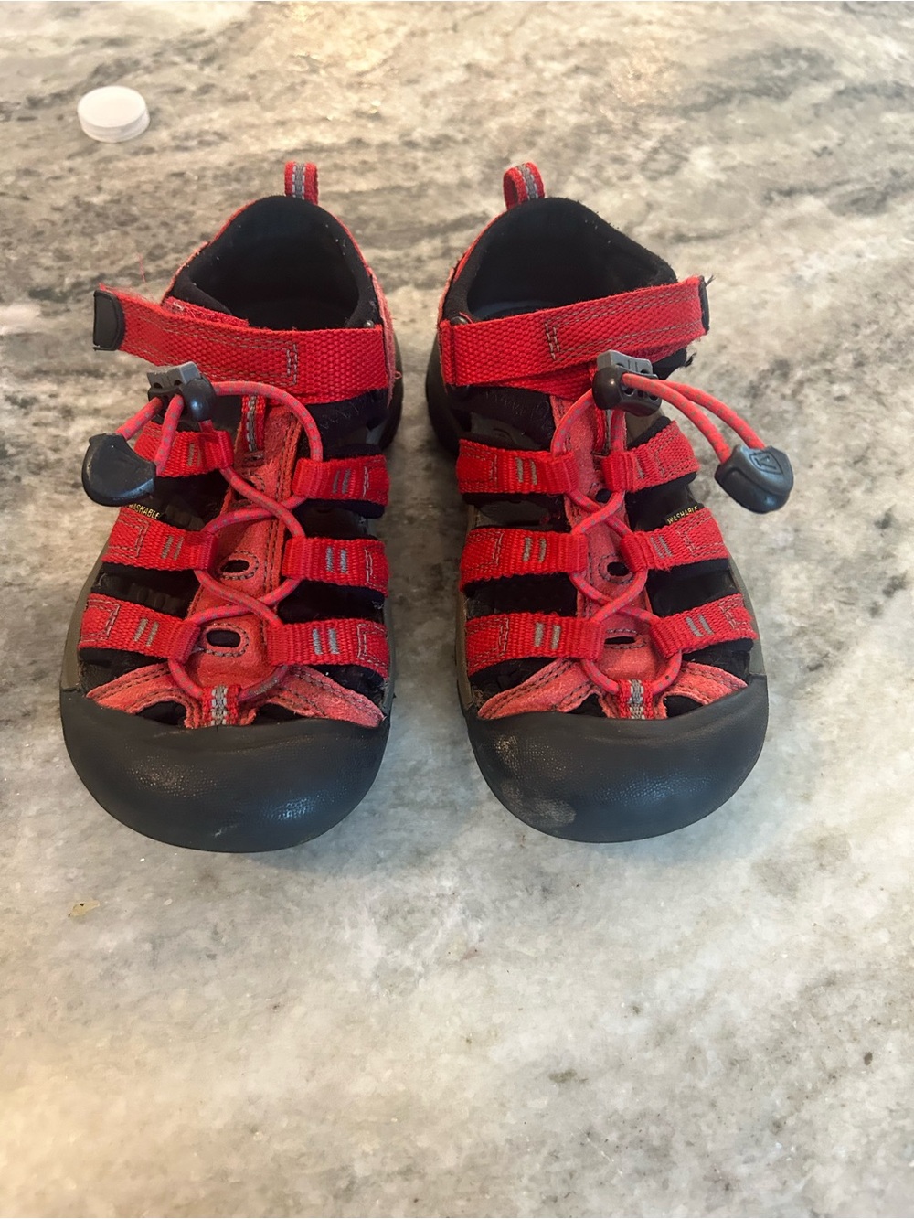 Keen size 12  Red Closed-Toe Sport Sandals